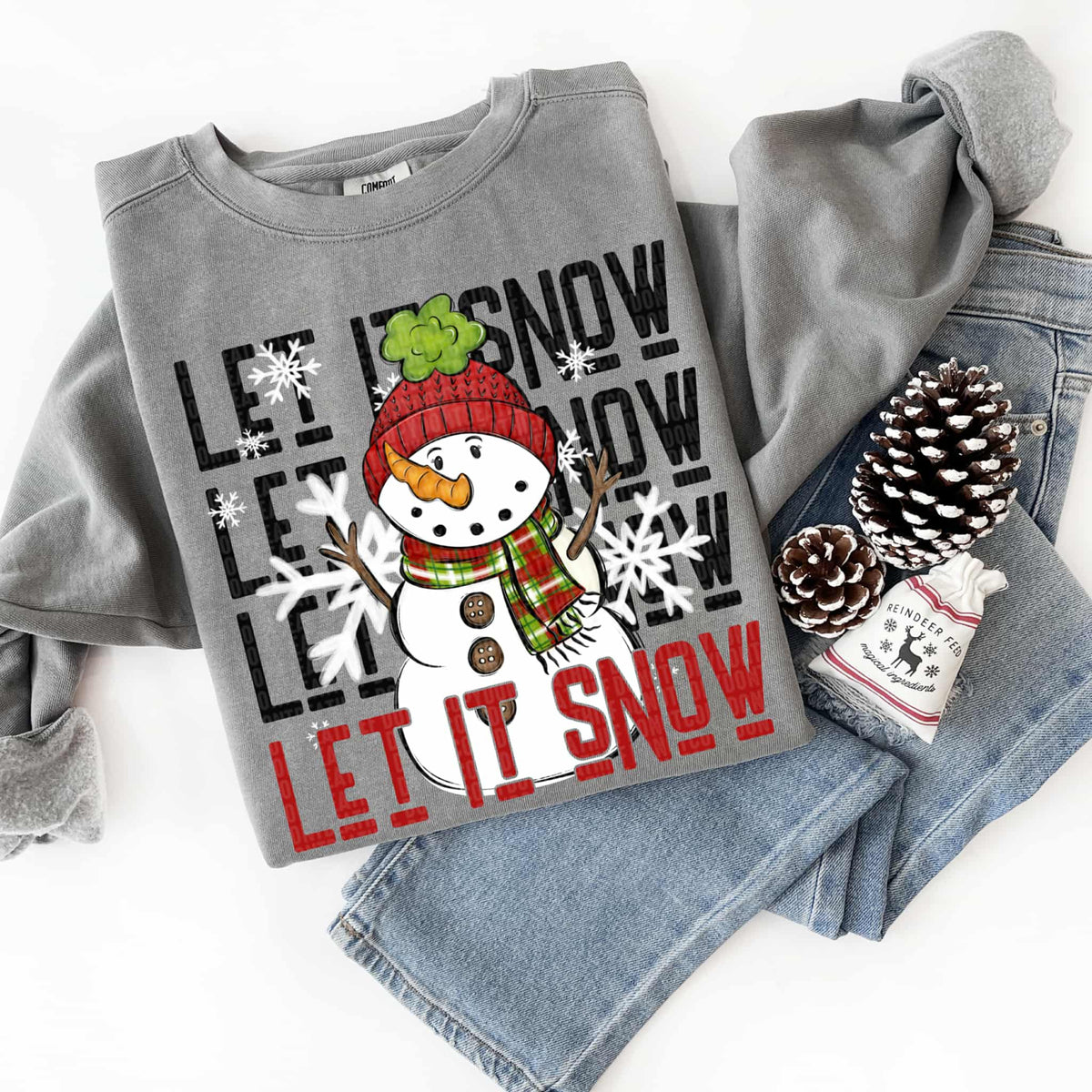 Let It Snow Snowman (SDD) DTF transfer