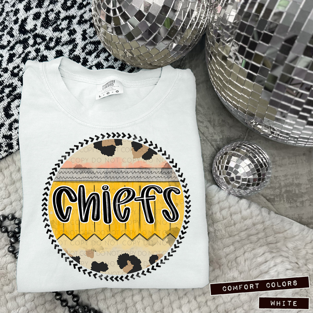 Chiefs Circle Pencil Background (Caplinger) DTF transfer