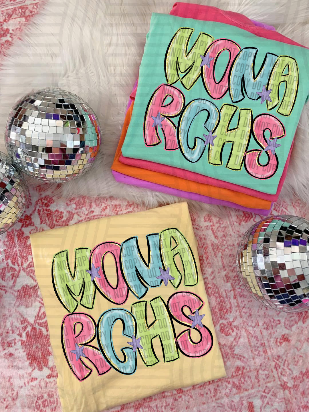 Monarchs Glittery & Preppy Mascots (Caplinger) DTF transfer