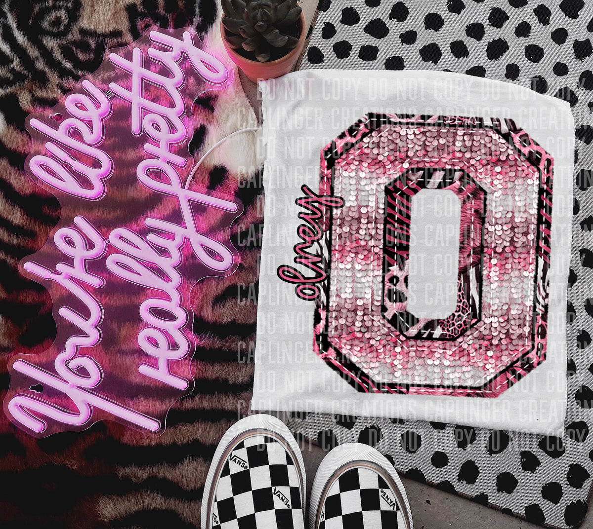 Olney wild and pink (Caplinger) DTF transfer