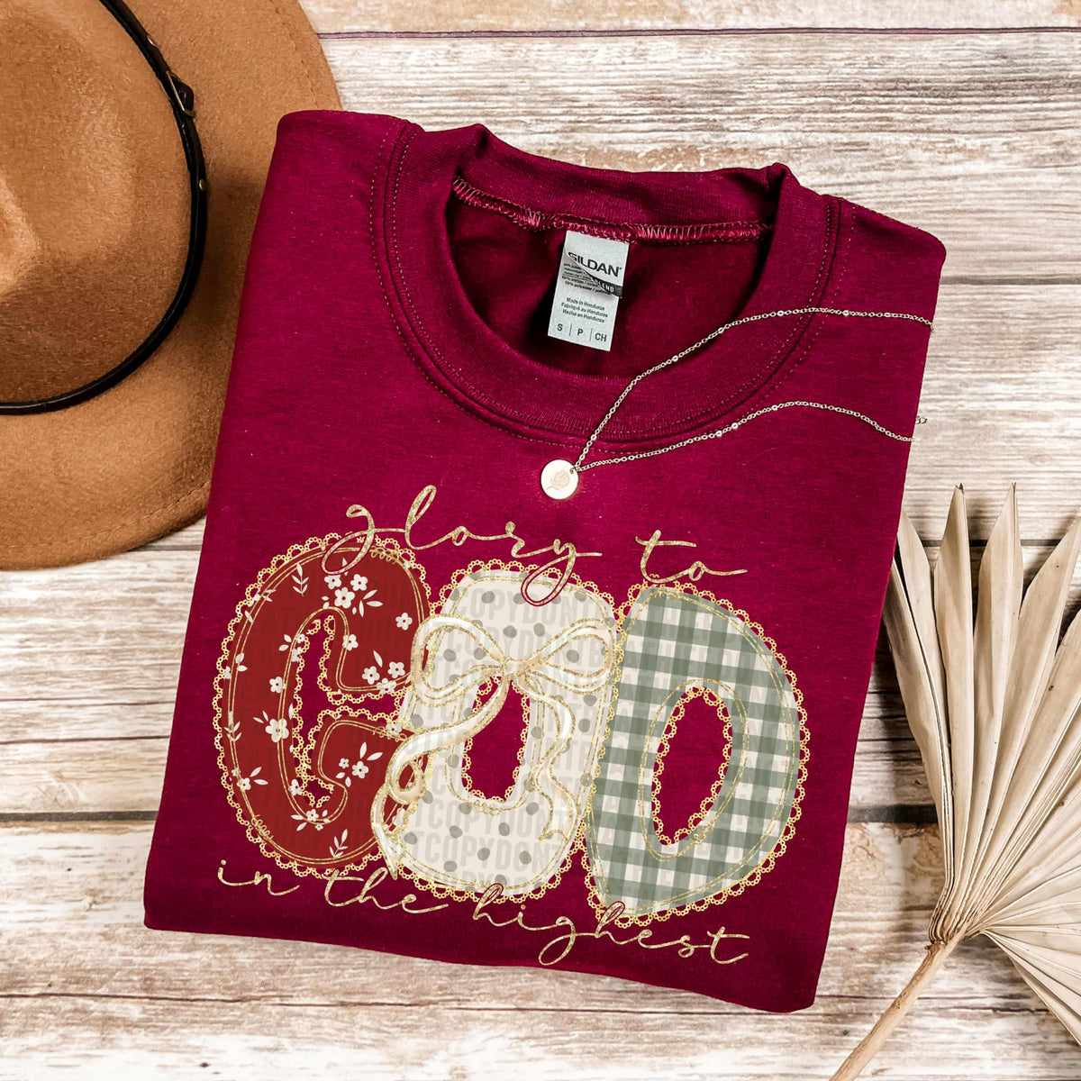 Glory to God Christmas lace (SDD) DTF Transfer