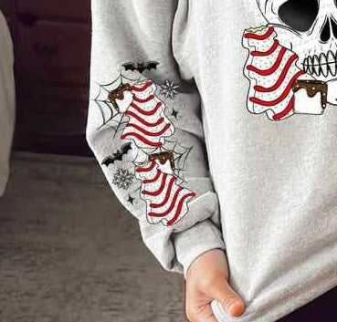 Spooky Christmas cake sleeve 67226 DTF transfer