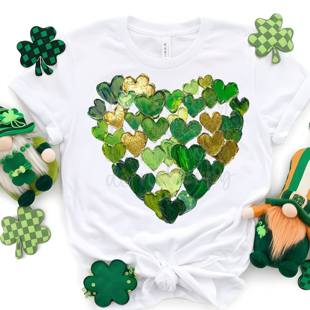 St. Patrick's Day heart Brushstroke (Parker) 72918 DTF Transfer