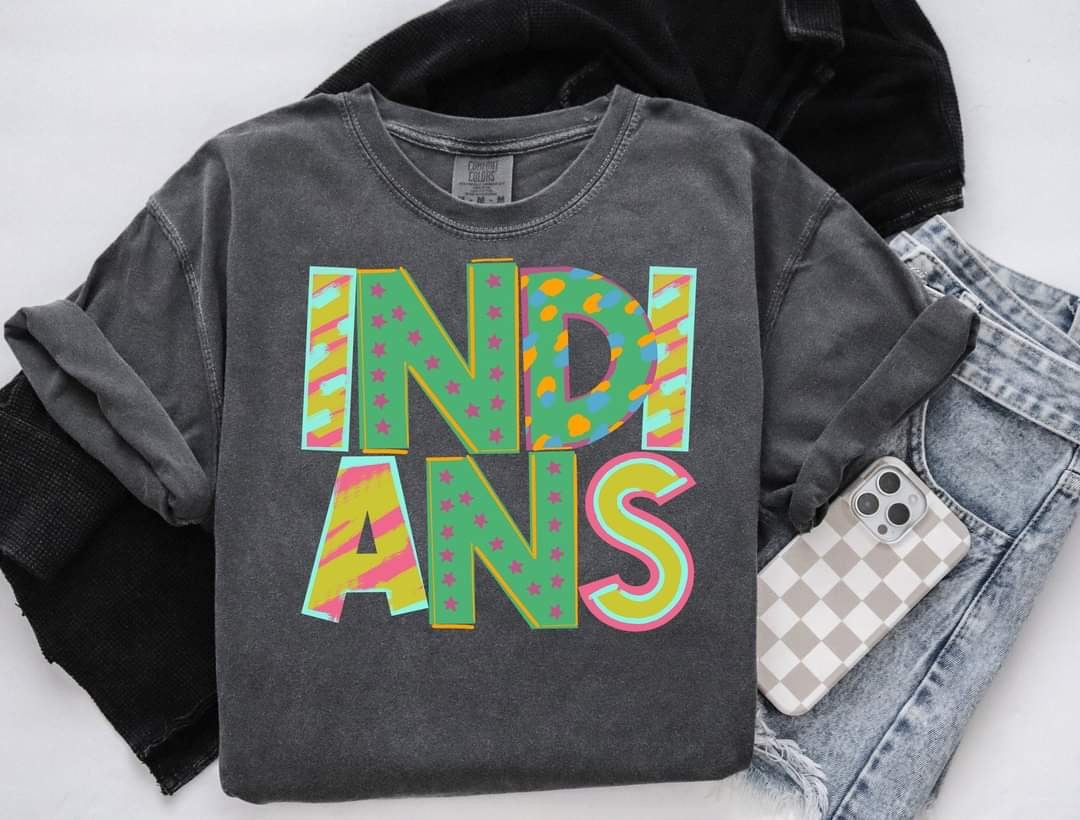 Indians patterned font (S&G) 60348 DTF transfer