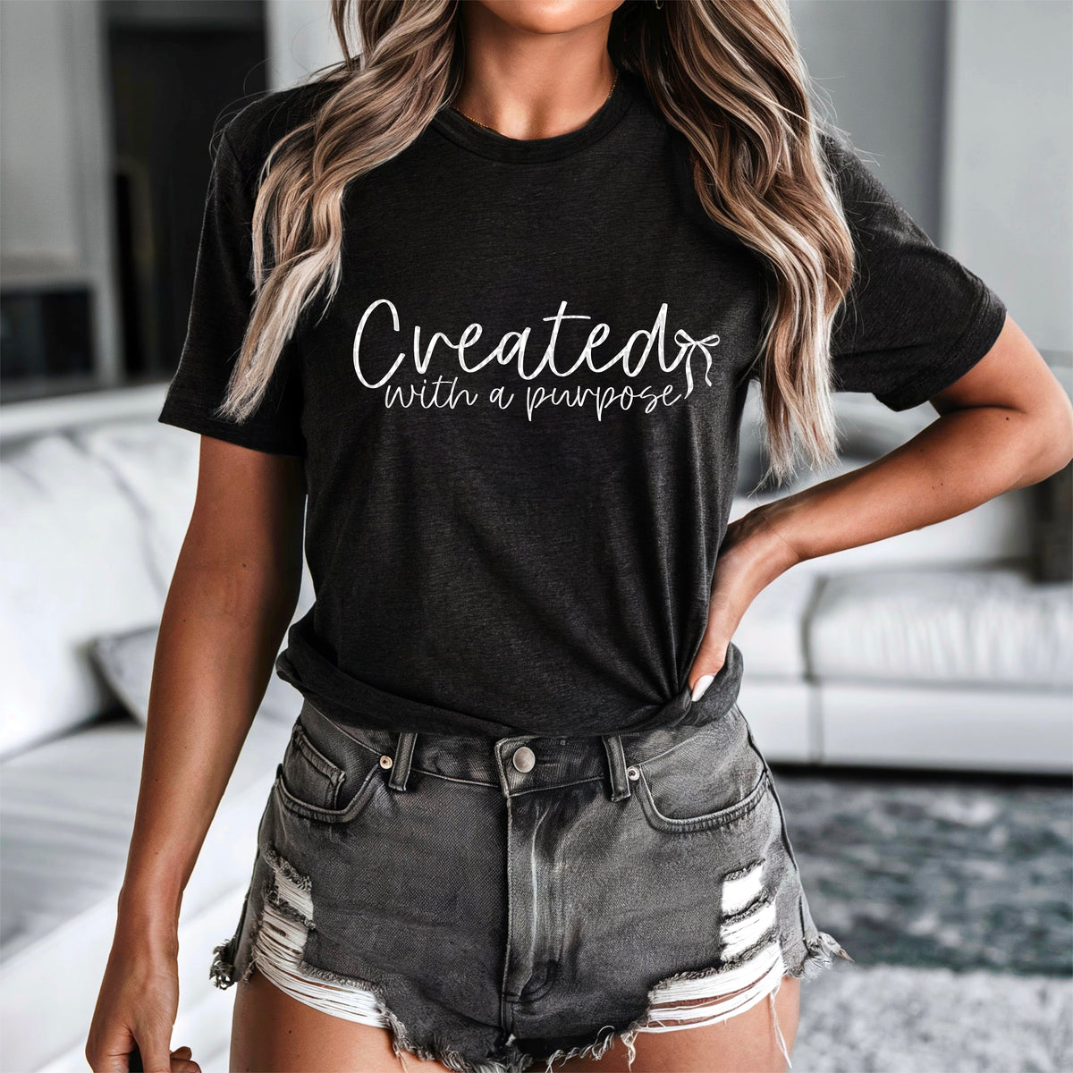 Created with a purpose white font 93534 DTF transfer