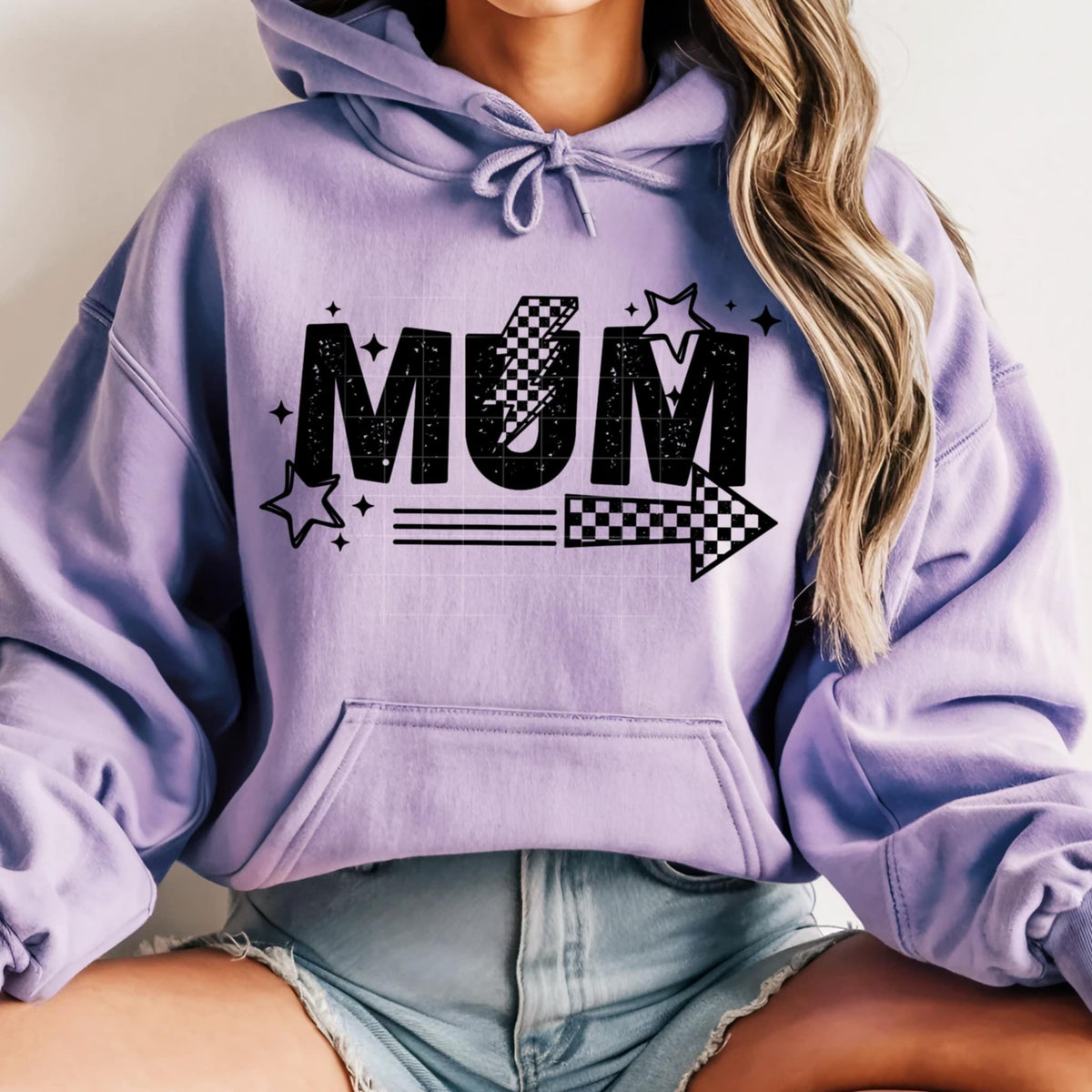 Mum with arrow BLACK (CSC) 98728 DTF transfer