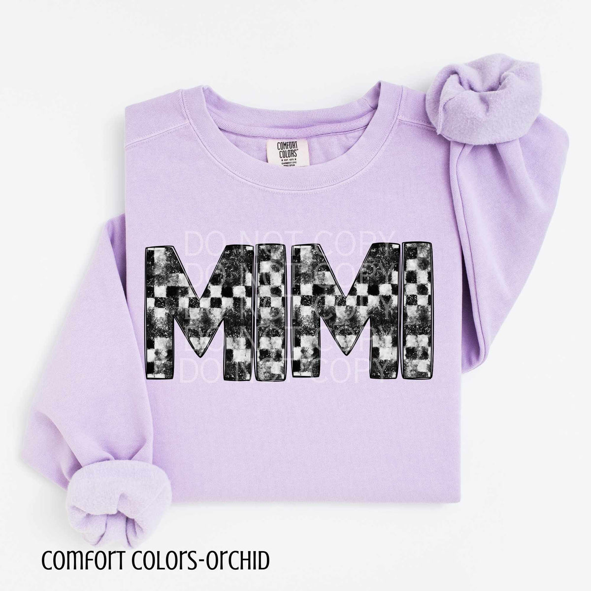 Mimi checkered and glitter (CSG) 84242 DTF transfer