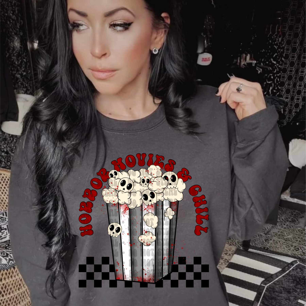 Horror movies & chill popcorn (LANE) 58654 DTF transfer