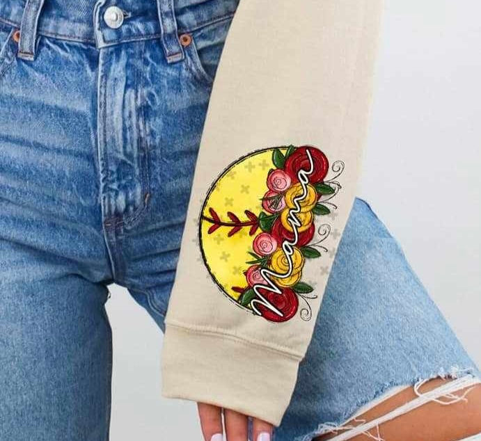 Softball mama sleeve 80855 DTF transfer