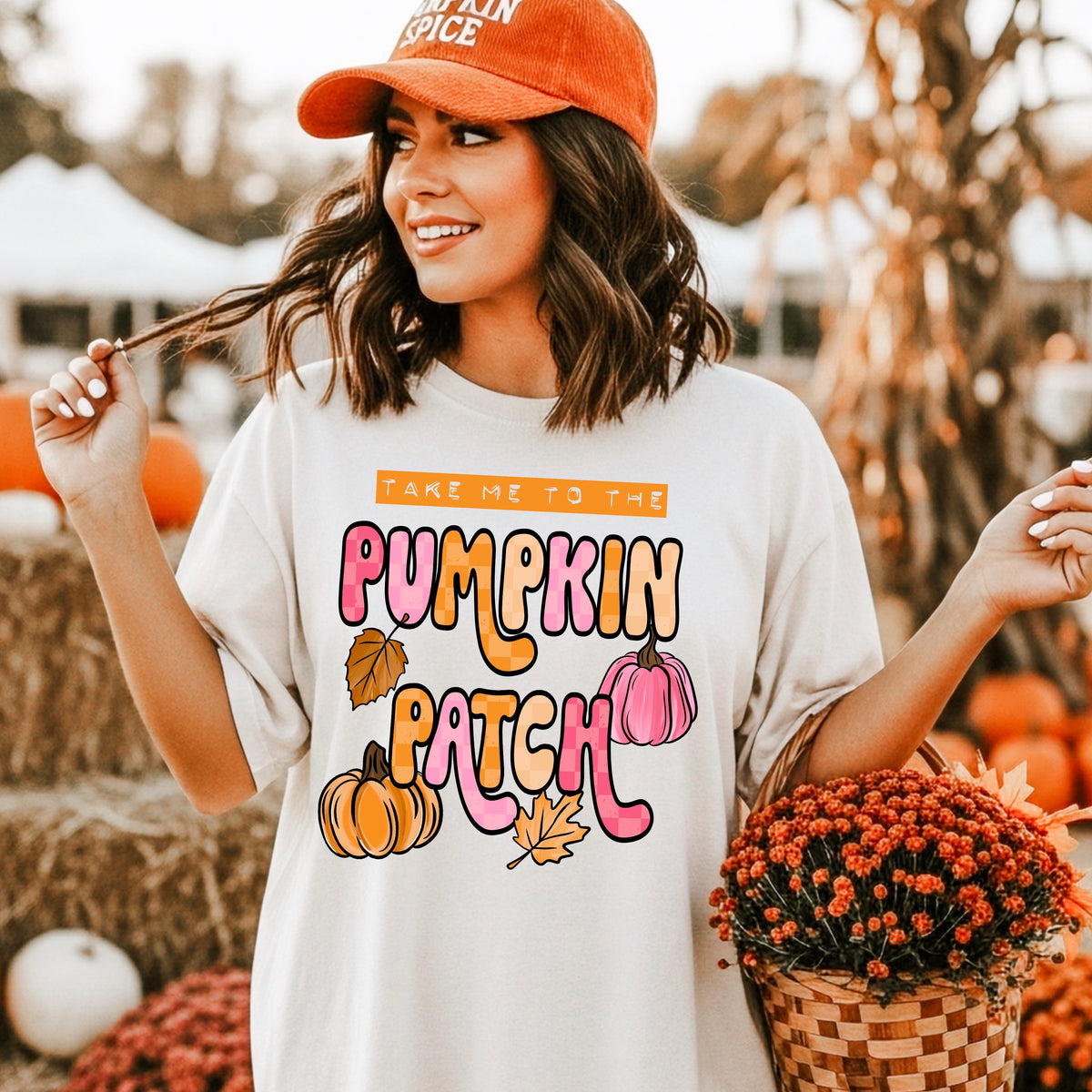 Take me to the pumpkin patch (no plaid background) (CSC) DTF Transfer