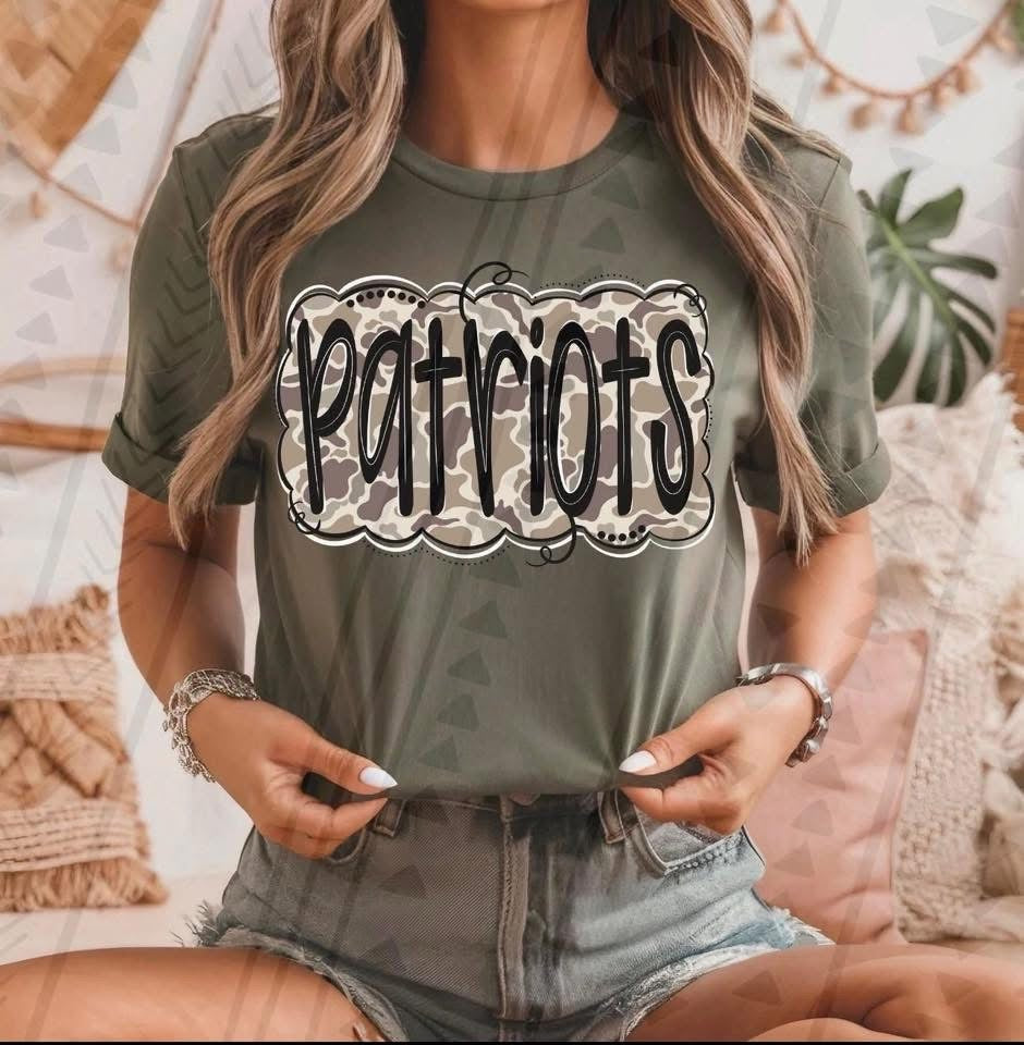 Patriots Camo TGG DTF transfer