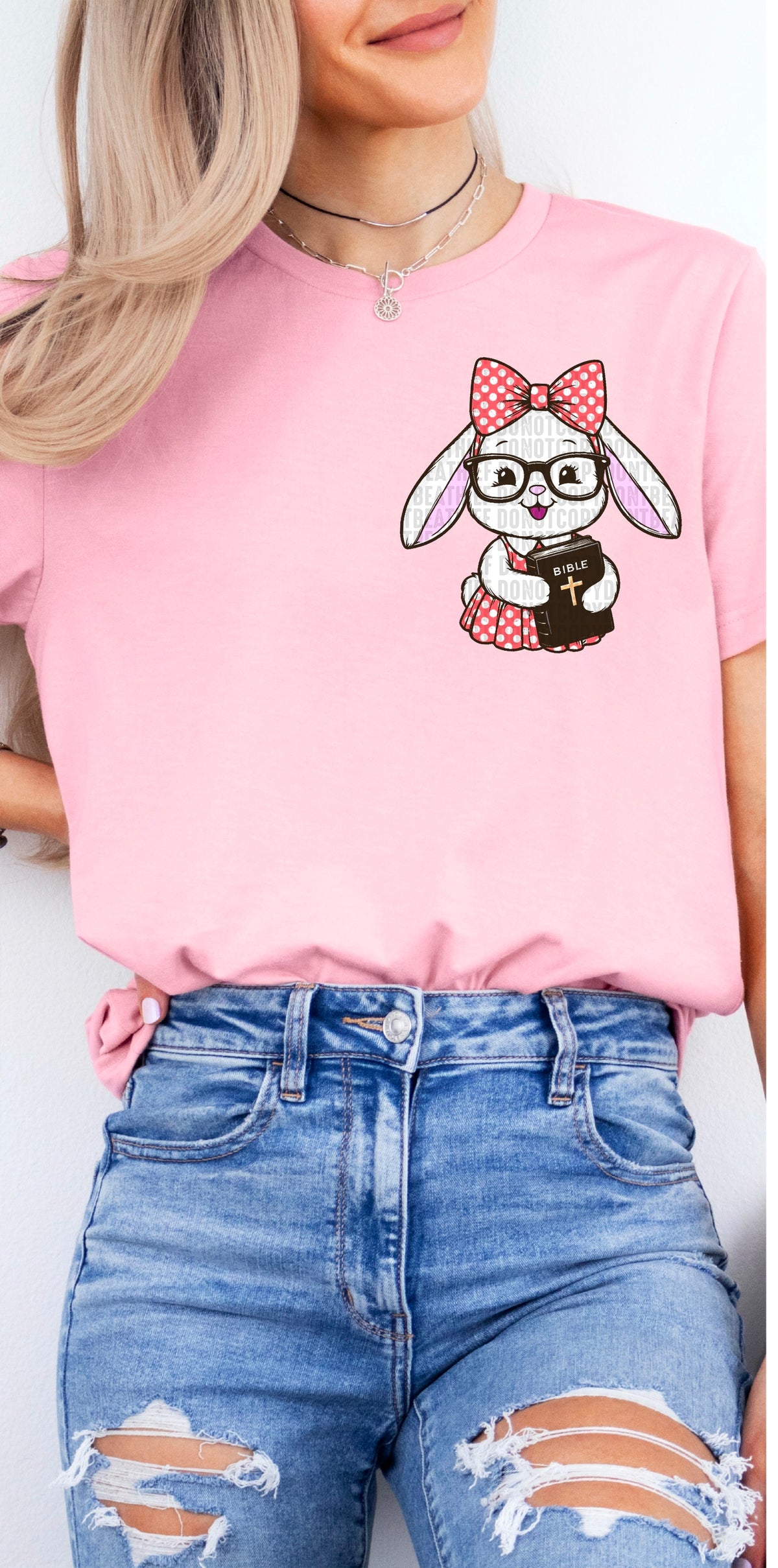 No bunny loves you like Jesus pocket 103744 DTF transfer