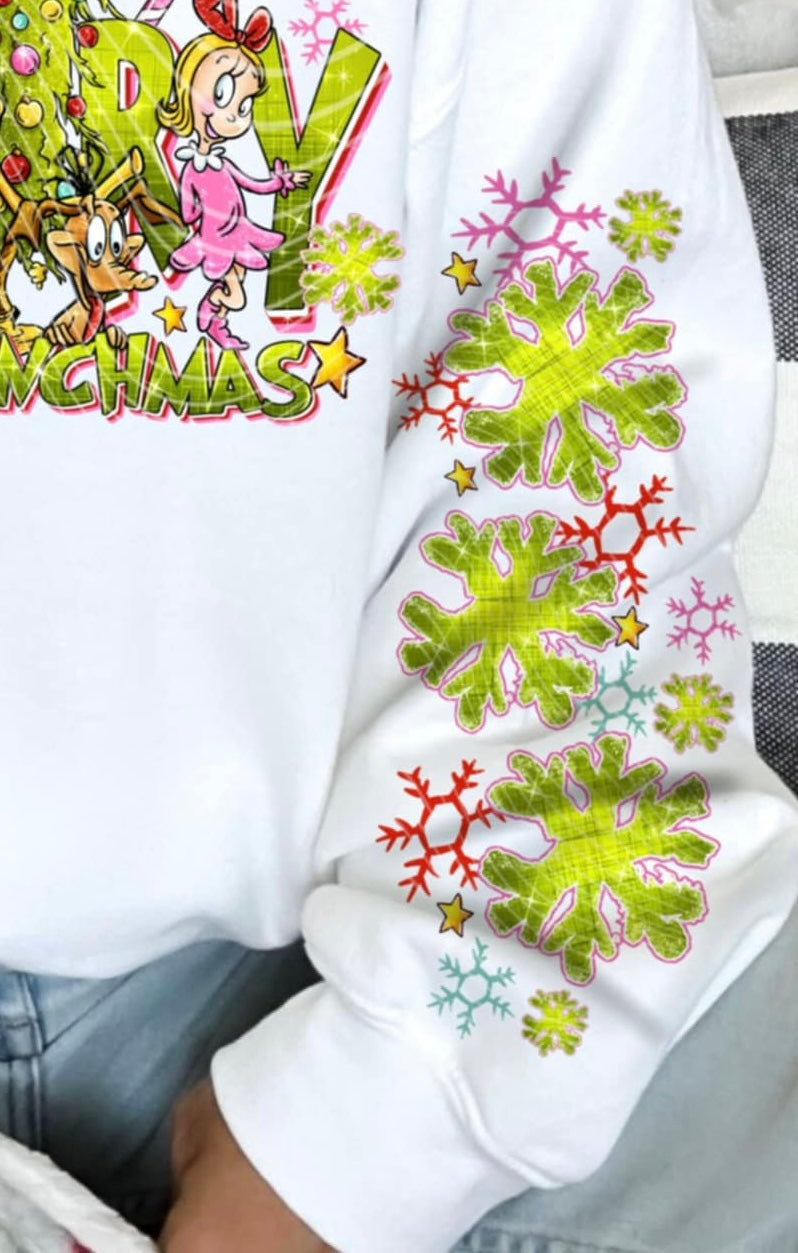 Merry Greenmas (green) SLEEVE AG DTF transfer