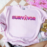 Survivor pink holographic 60053 DTF transfer