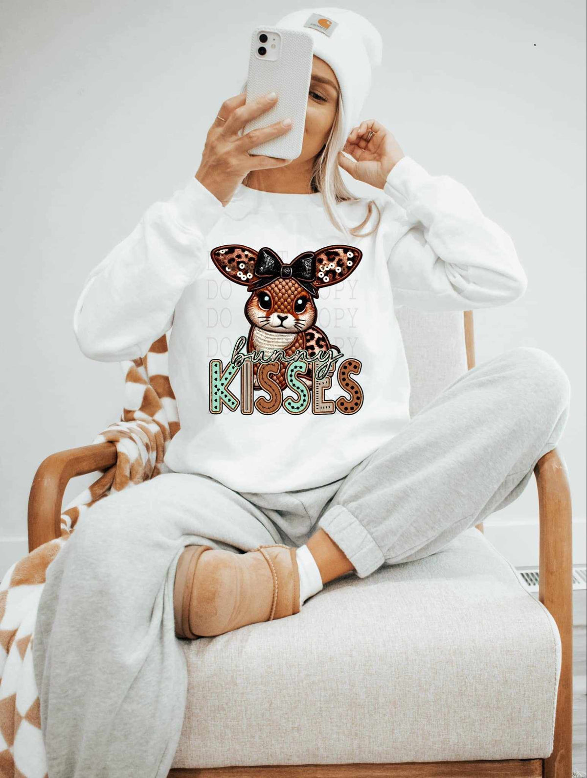 Bunny kisses 80633 DTF transfer