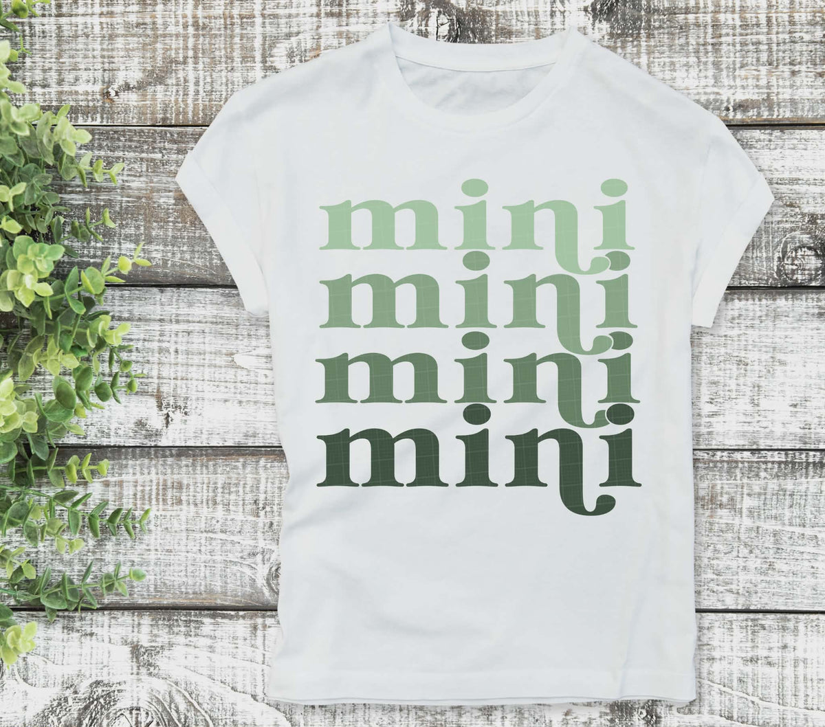 Mini stacked green (no gold) (LINDA) DTF transfer