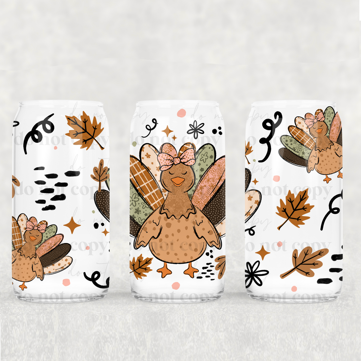 Patterned turkey (CSC) UV DTF WRAP