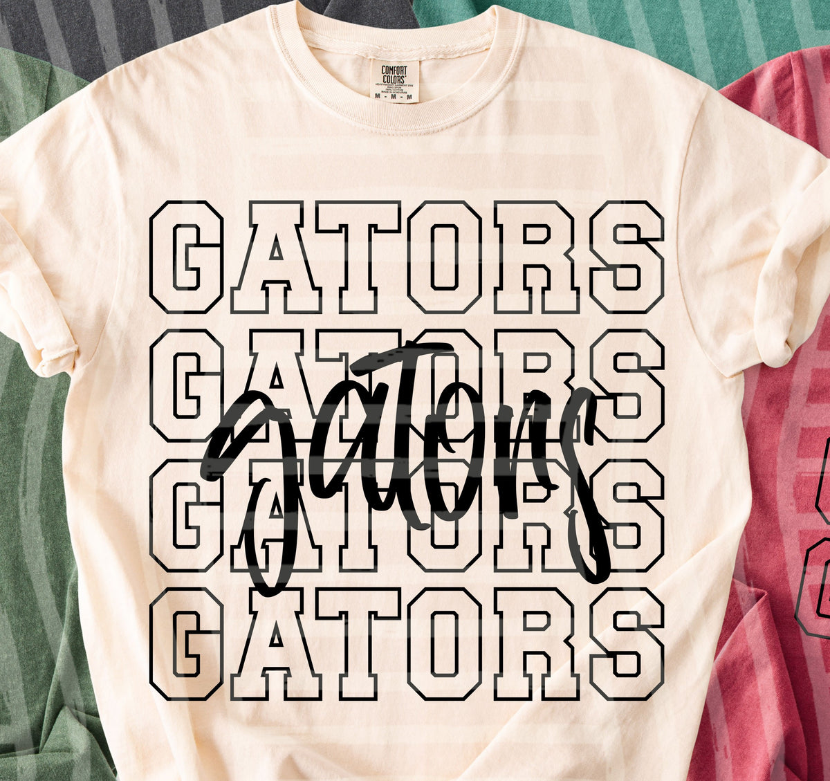 gators simple stacked outlines (Caplinger) DTF Transfer