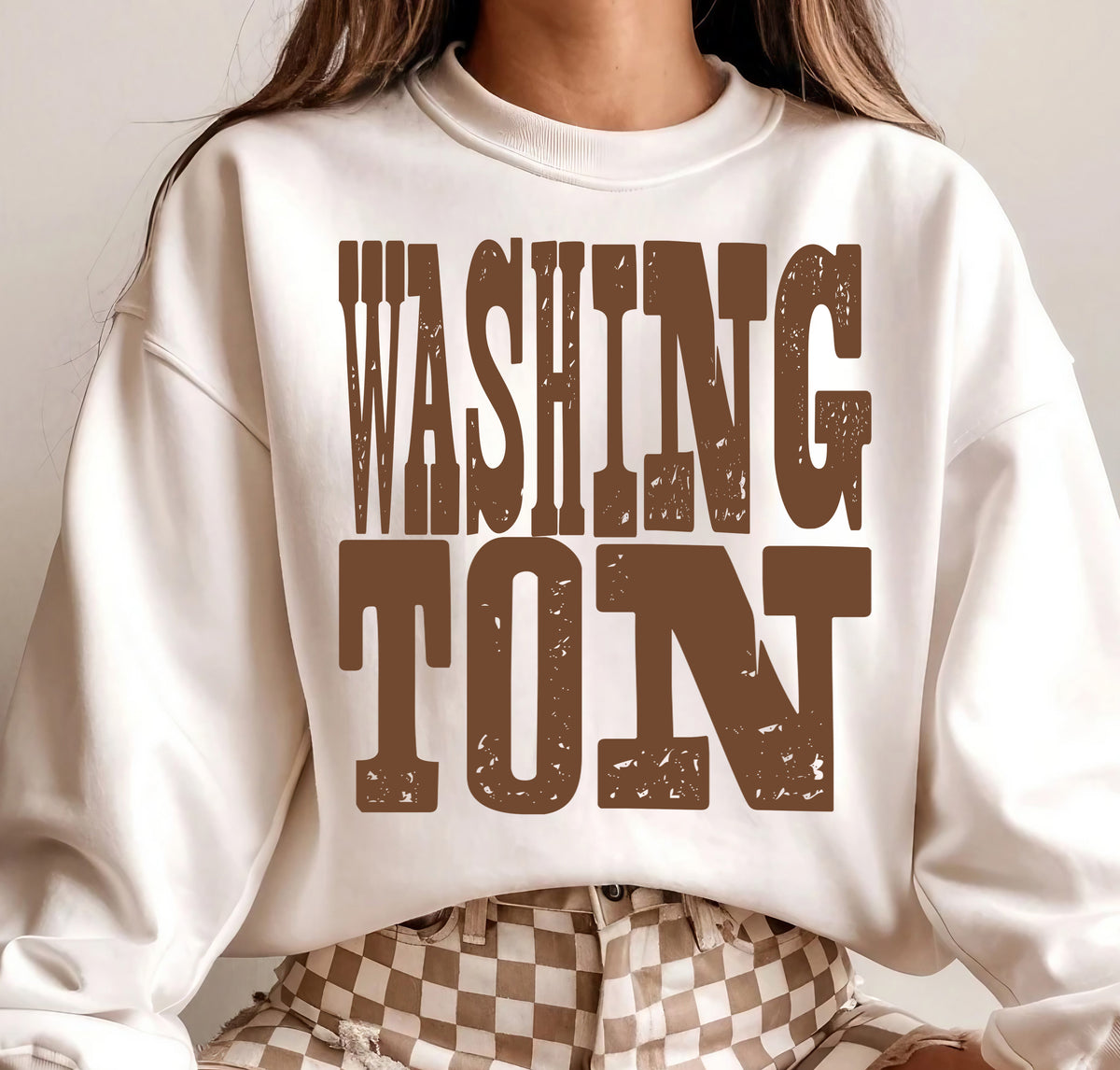 Washington Brown Grunge (S&G) DTF Transfer
