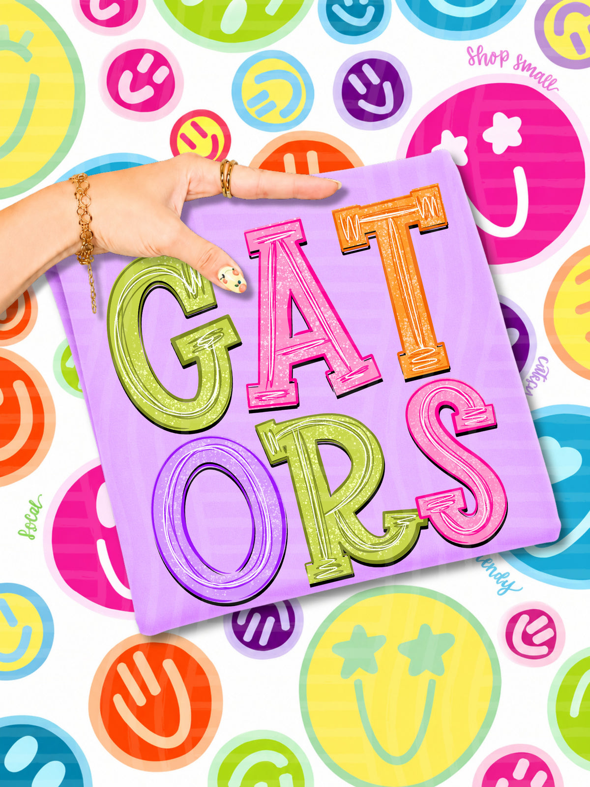 gators simply colorful stacked (Caplinger) DTF Transfer