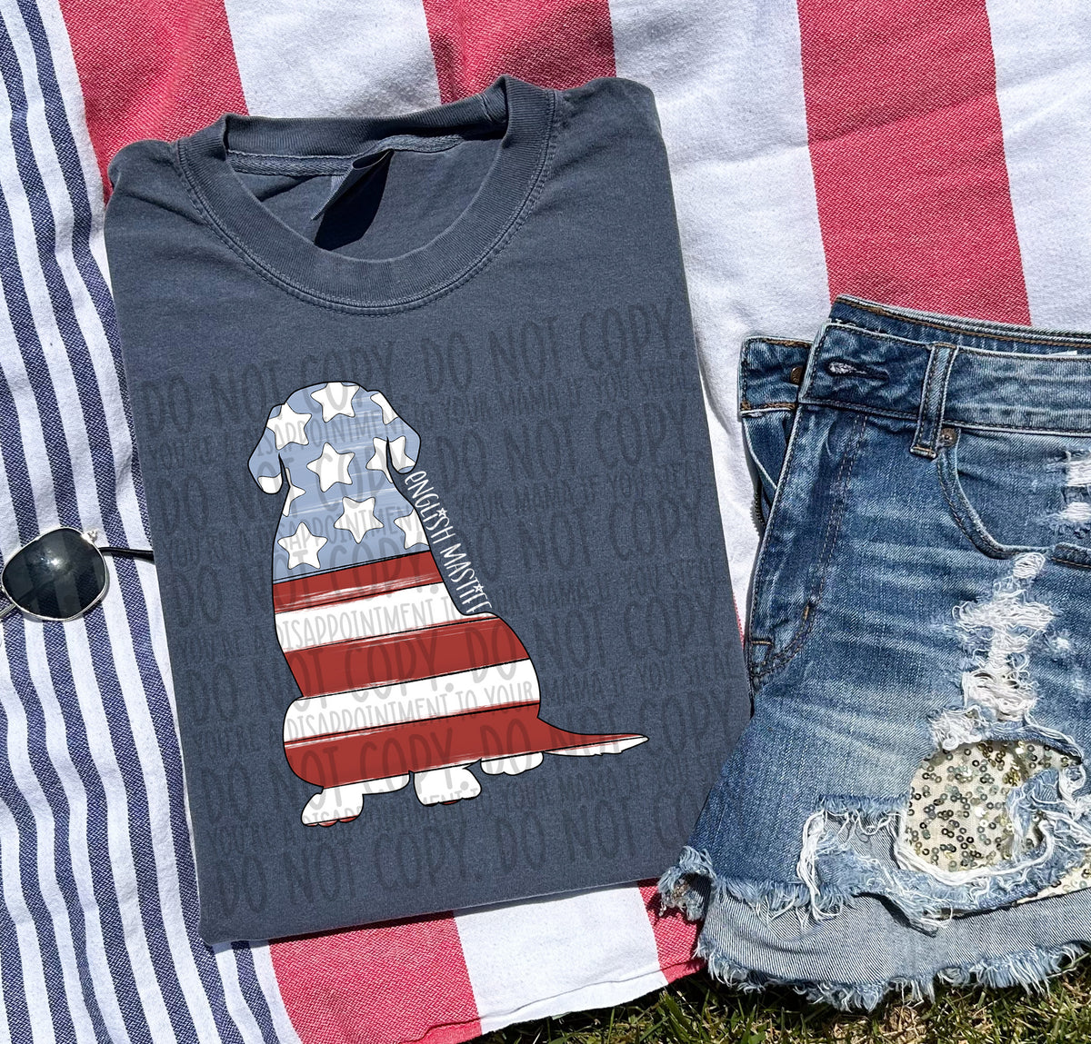 ENGLISH MASTIF white (SWD) DTF transfer