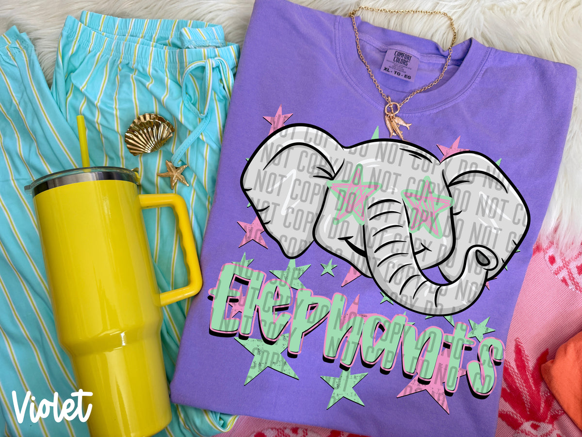 elephants starry eyed (Caplinger) DTF Transfer