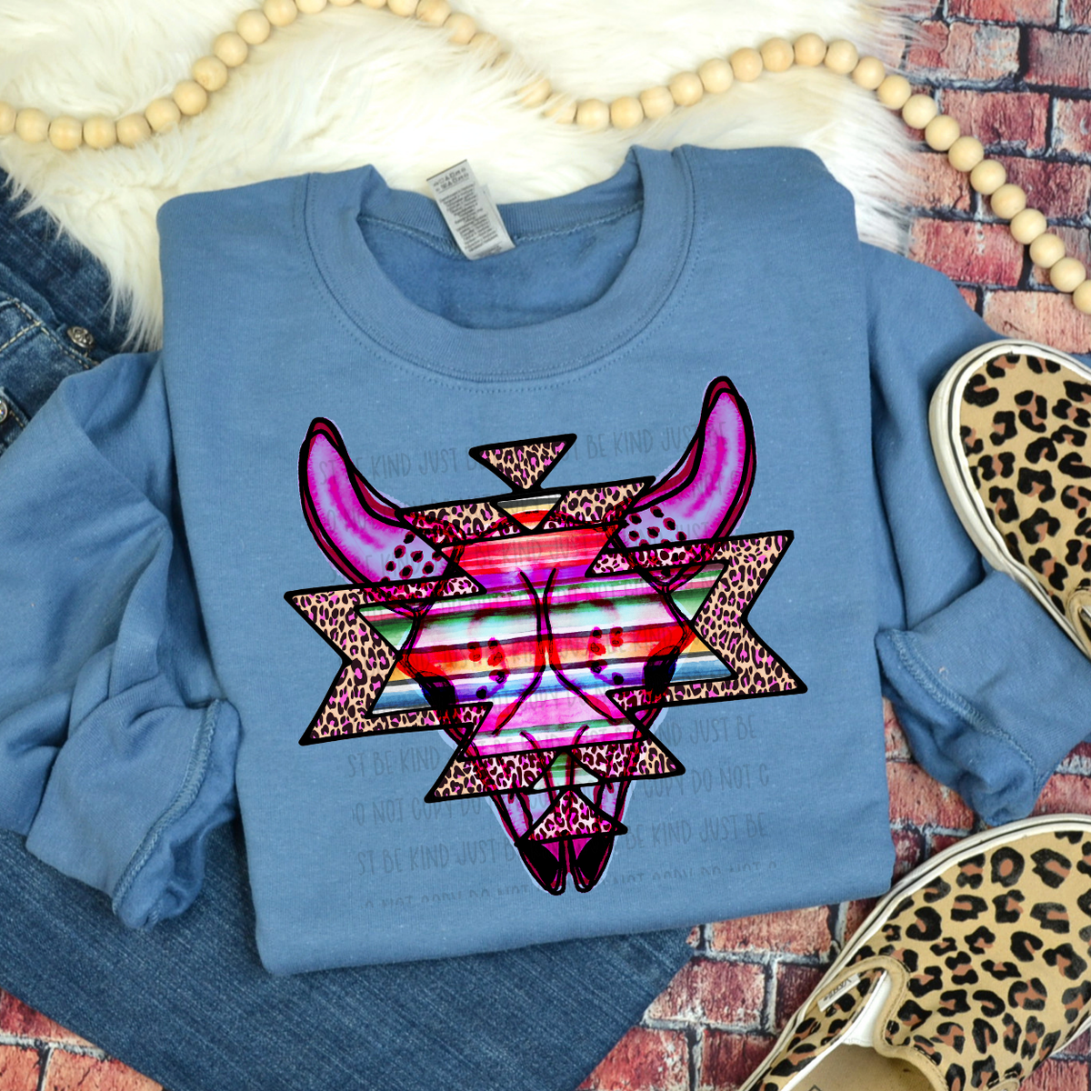 Serape Leopard Steer (Kayndi) 72969 DTF Transfer