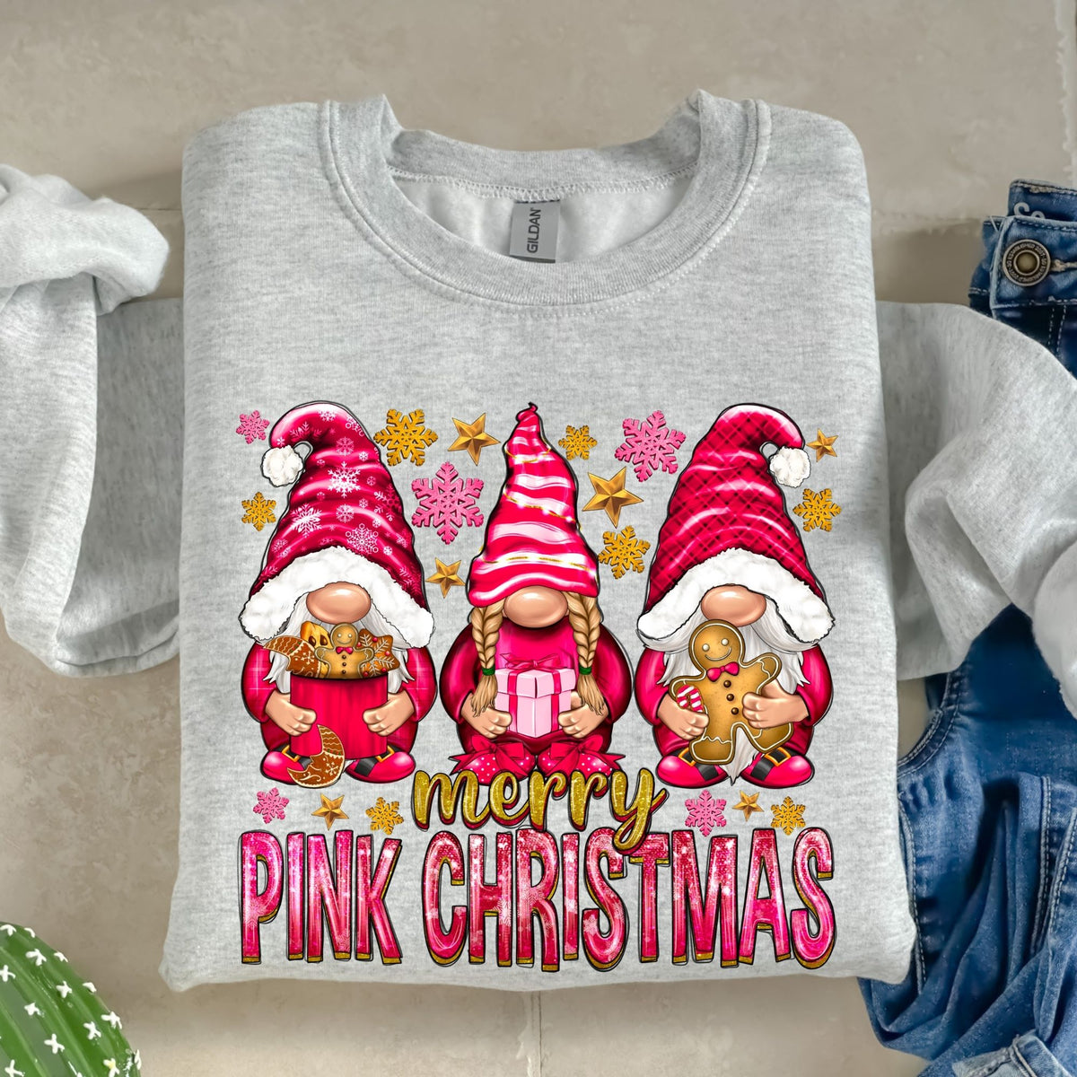Merry Pink Christmas-38692-DTF transfer