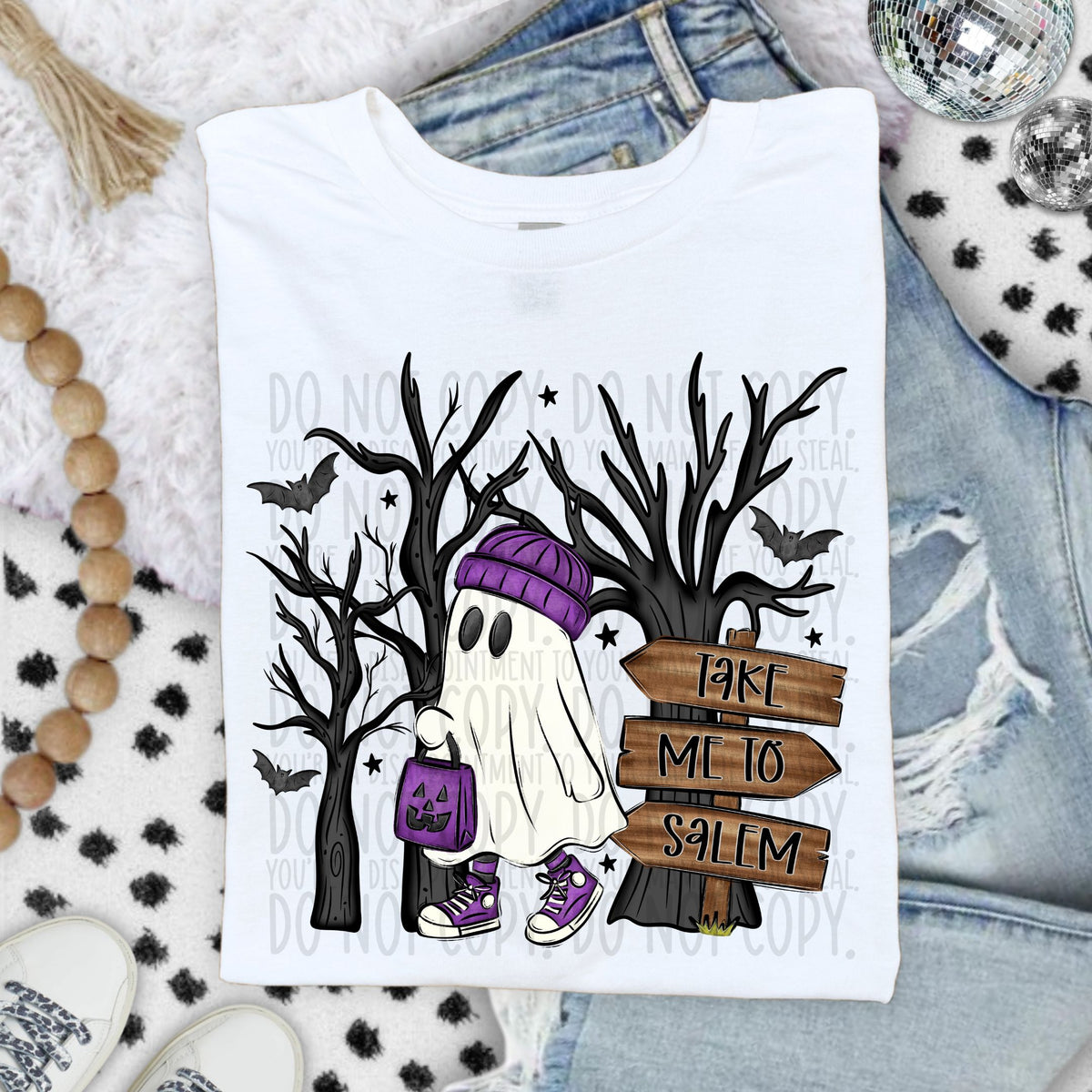 Take me to salem purple ghost (SWD) 109419 DTF transfer