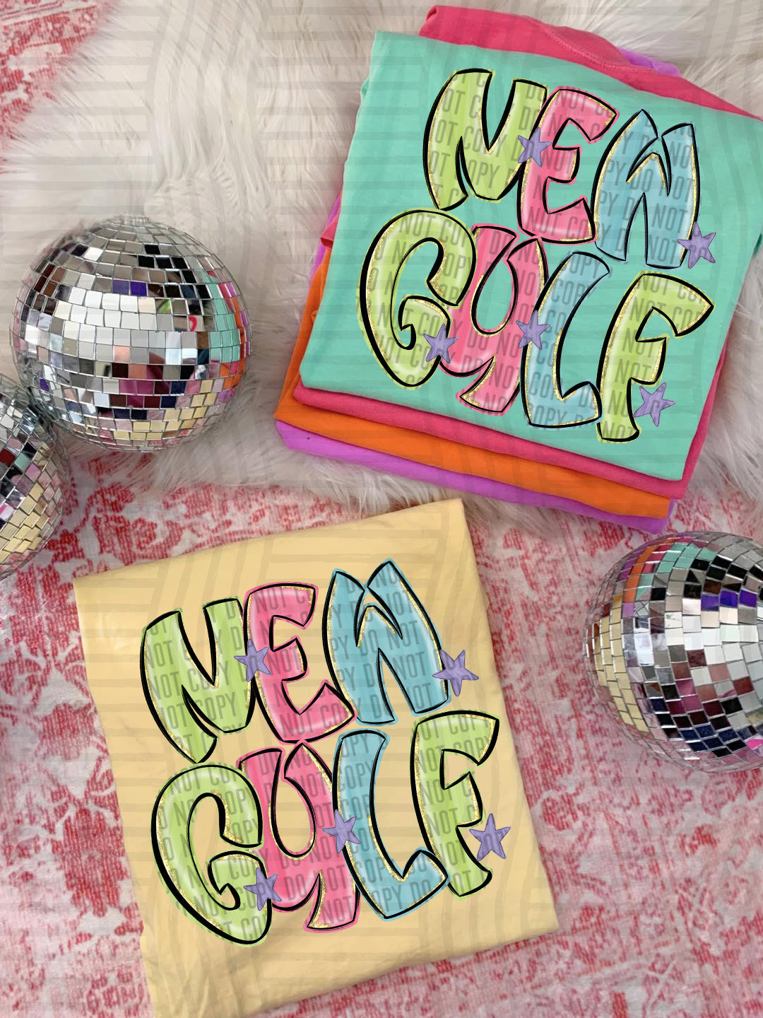 Newgulf Glittery & Preppy Mascots (Caplinger) DTF transfer