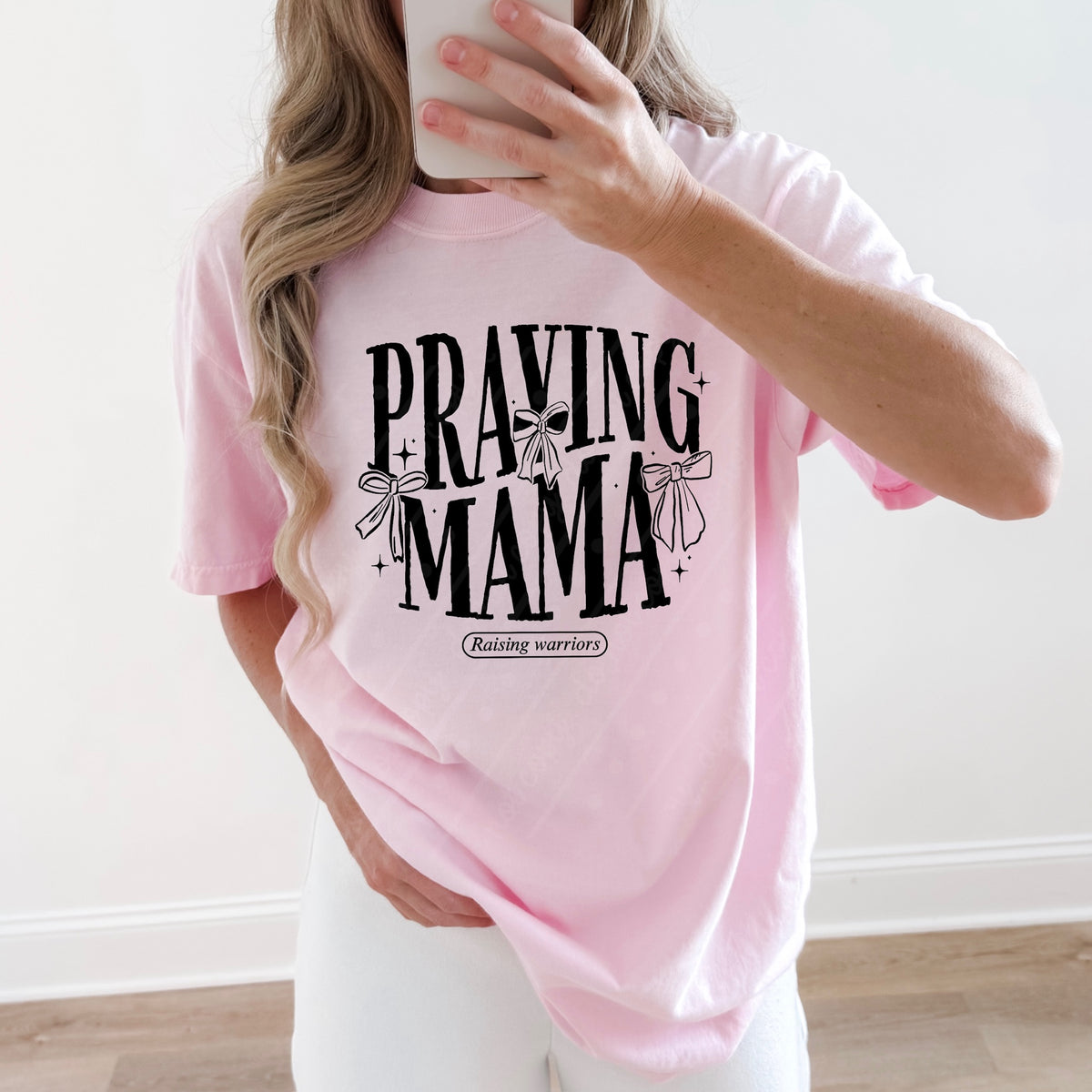 Praying mama bows (black) DTF Transfer