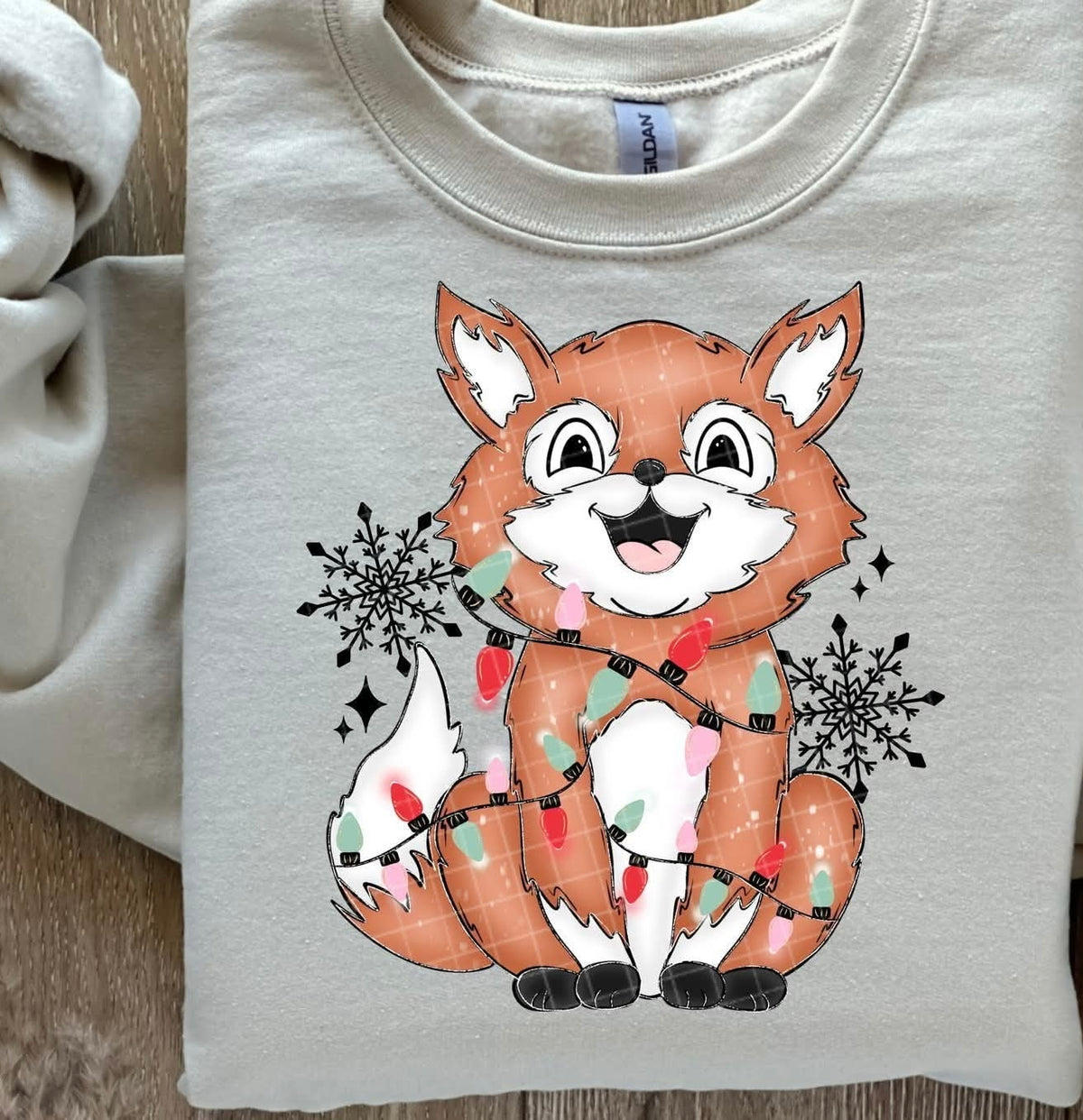 Christmas Lights Fox (linda) DTF Transfer