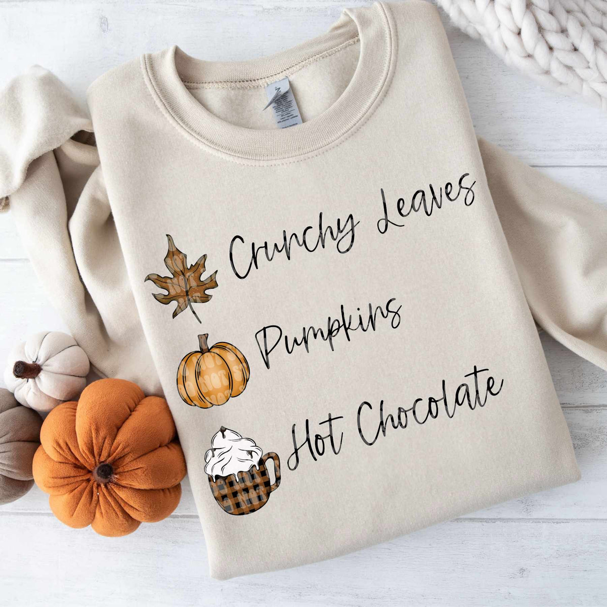 Crunchy leaves pumpkins hot chocolate (LANE) 58640 DTF transfer