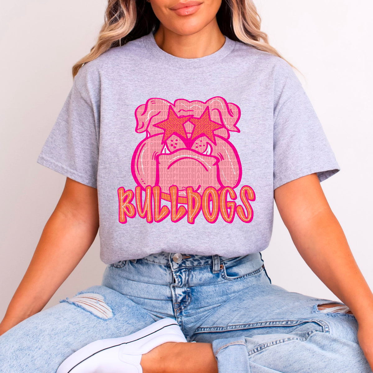Bulldogs pink 93764 DTF transfer