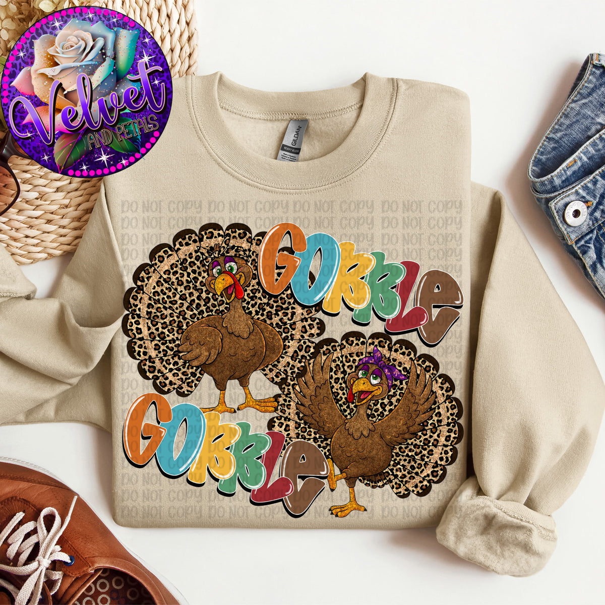 Gobble Turkeys (VP) DTF transfer