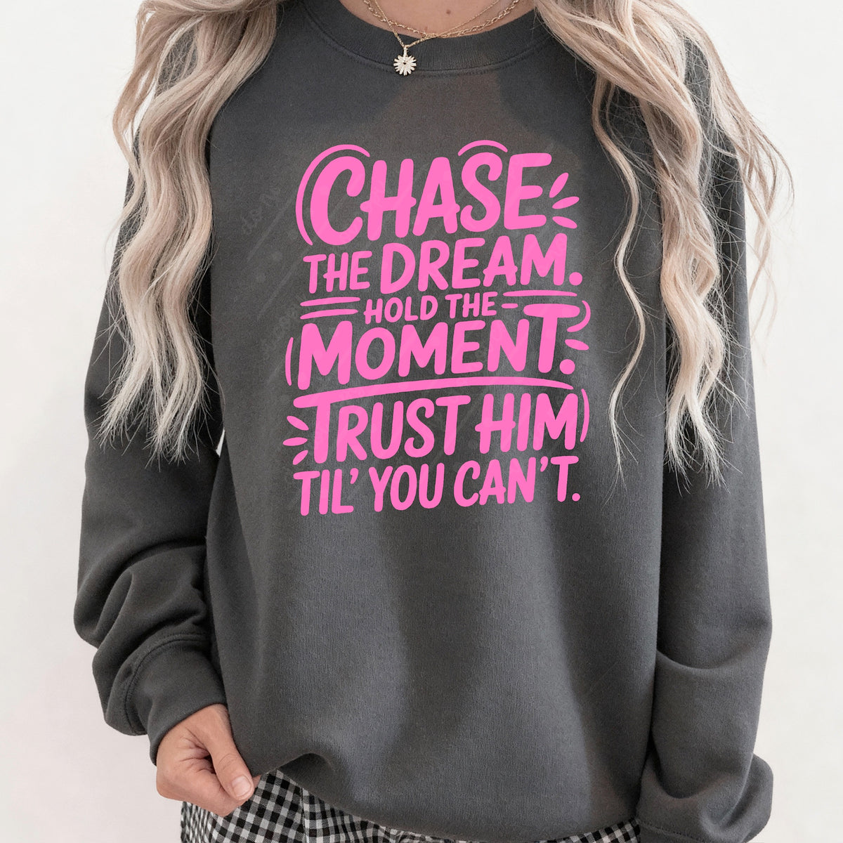 Chase the dream (regular font) (pink) (texasgal) DTF Transfer