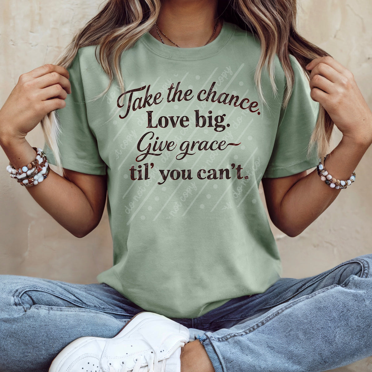 Take the chance love big (black) (texasgal) DTF Transfer