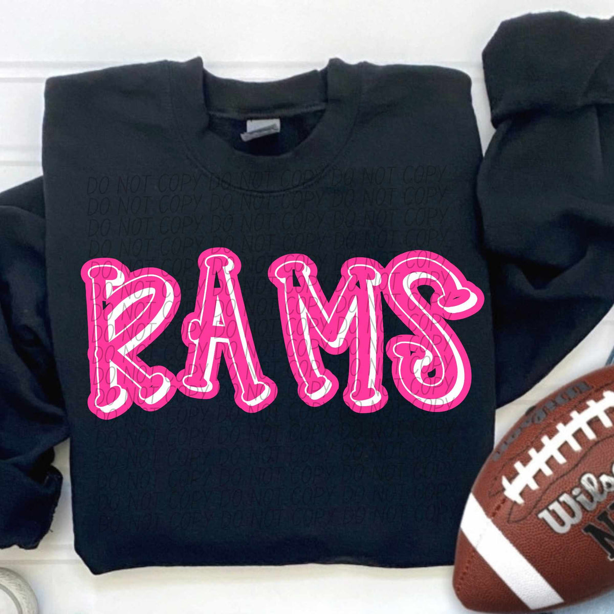 Rams hot pink 55355 DTF transfer