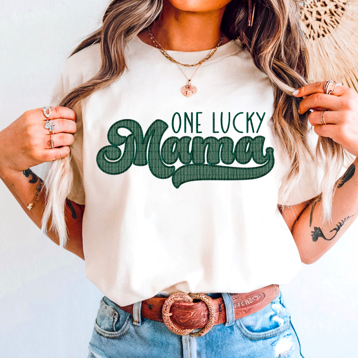 One lucky mama 91791 DTF transfer