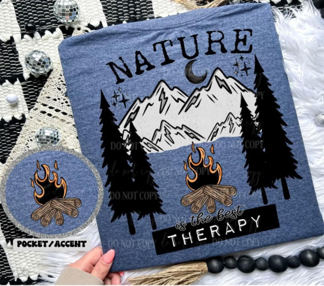Nature is the best therapy color BACK (Linda) 106647 DTF transfer