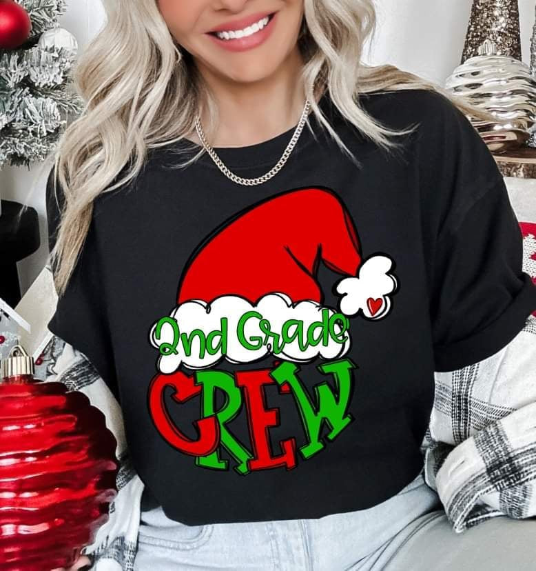 2nd grade crew Santa hat (S&G) 70384 DTF transfer
