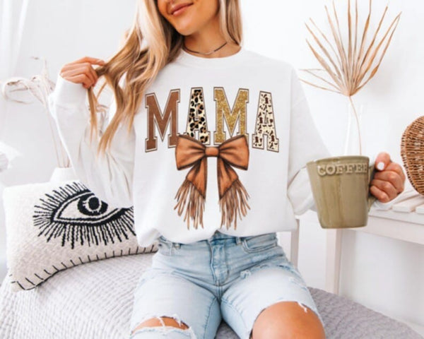 Mama fringe bow 87768 DTF transfer