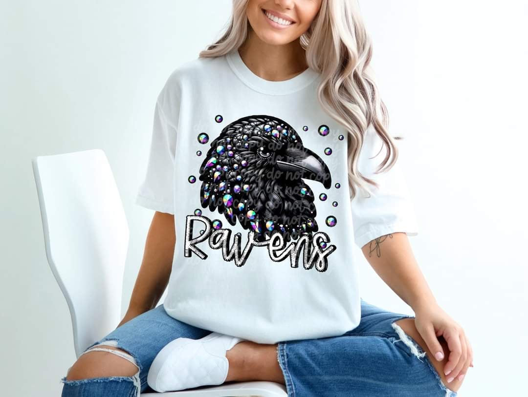 Ravens bedazzled mascot 53593 DTF transfer