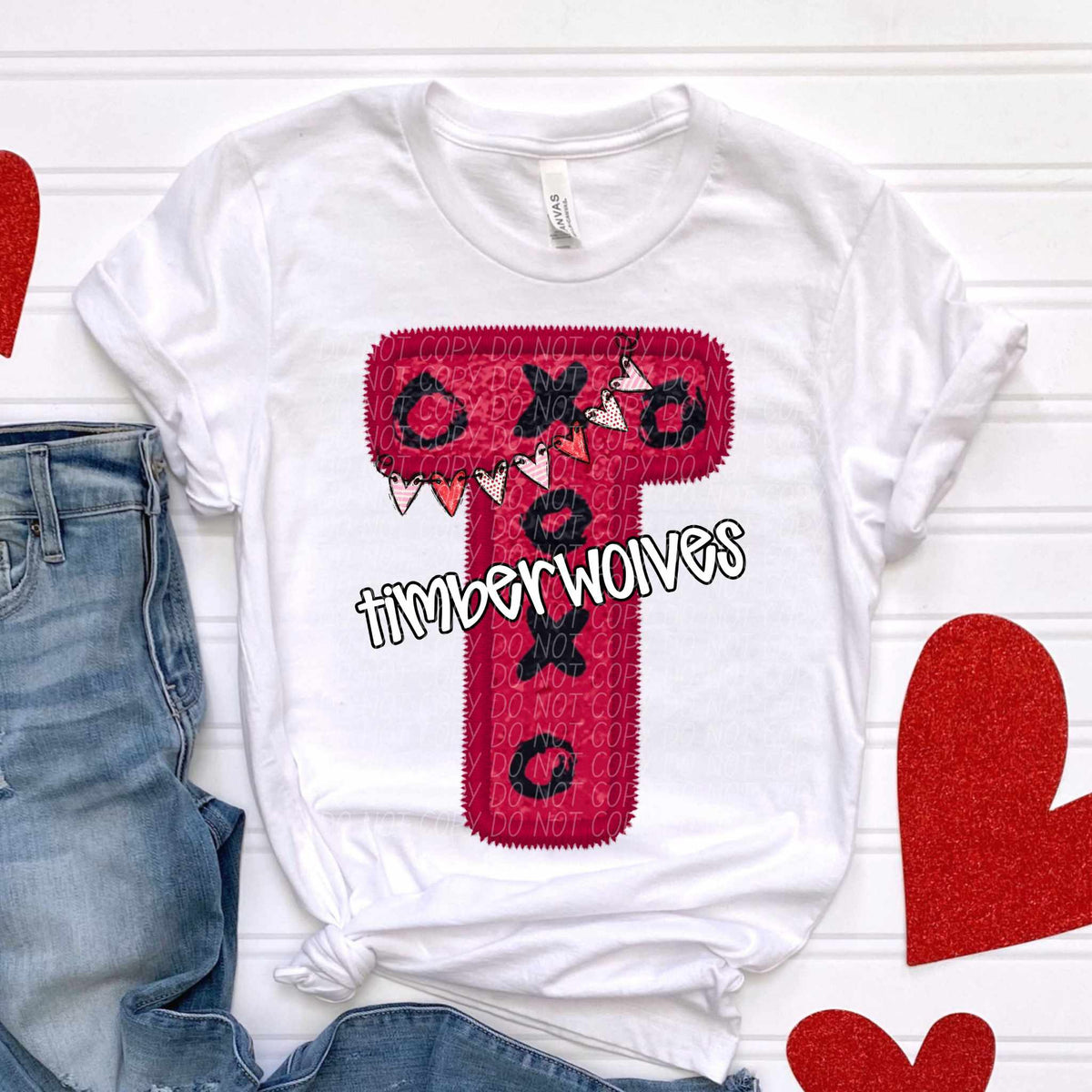 T timberwolves valentine (CITY) 79025 DTF transfer