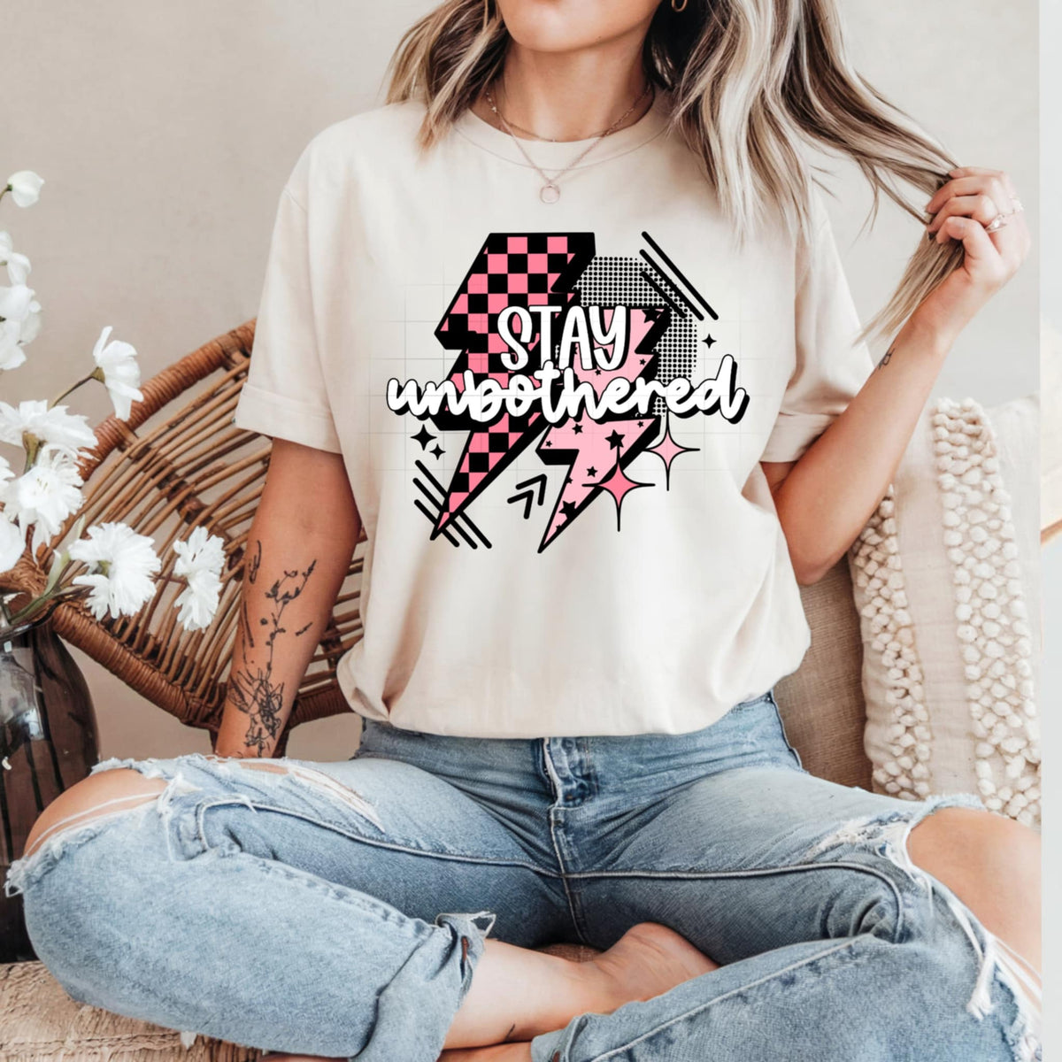 Stay unbothered (CSC) 94548 DTF transfer