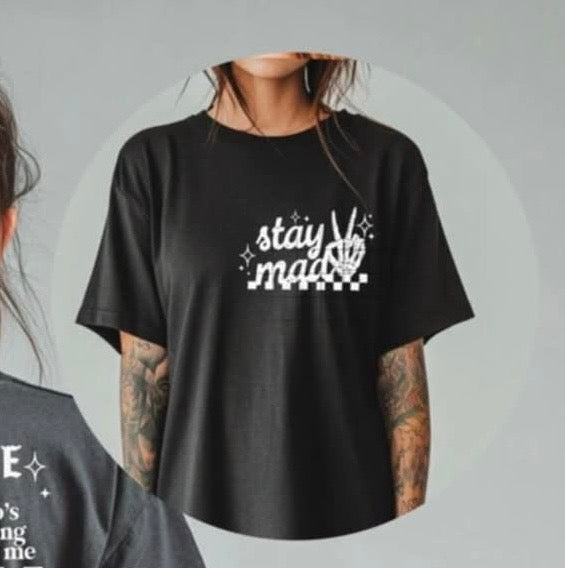 Stay mad WHITE pocket (CSC) 87429 DTF transfer