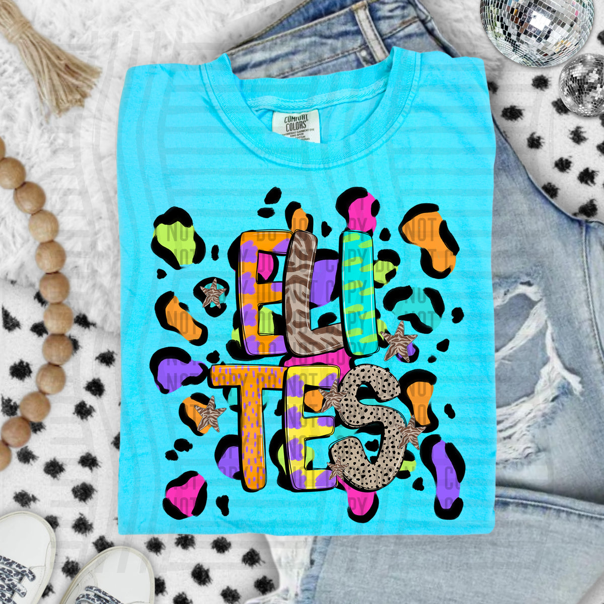 Elites Funky Mix Up Leopard Mascot (Caplinger) DTF transfer