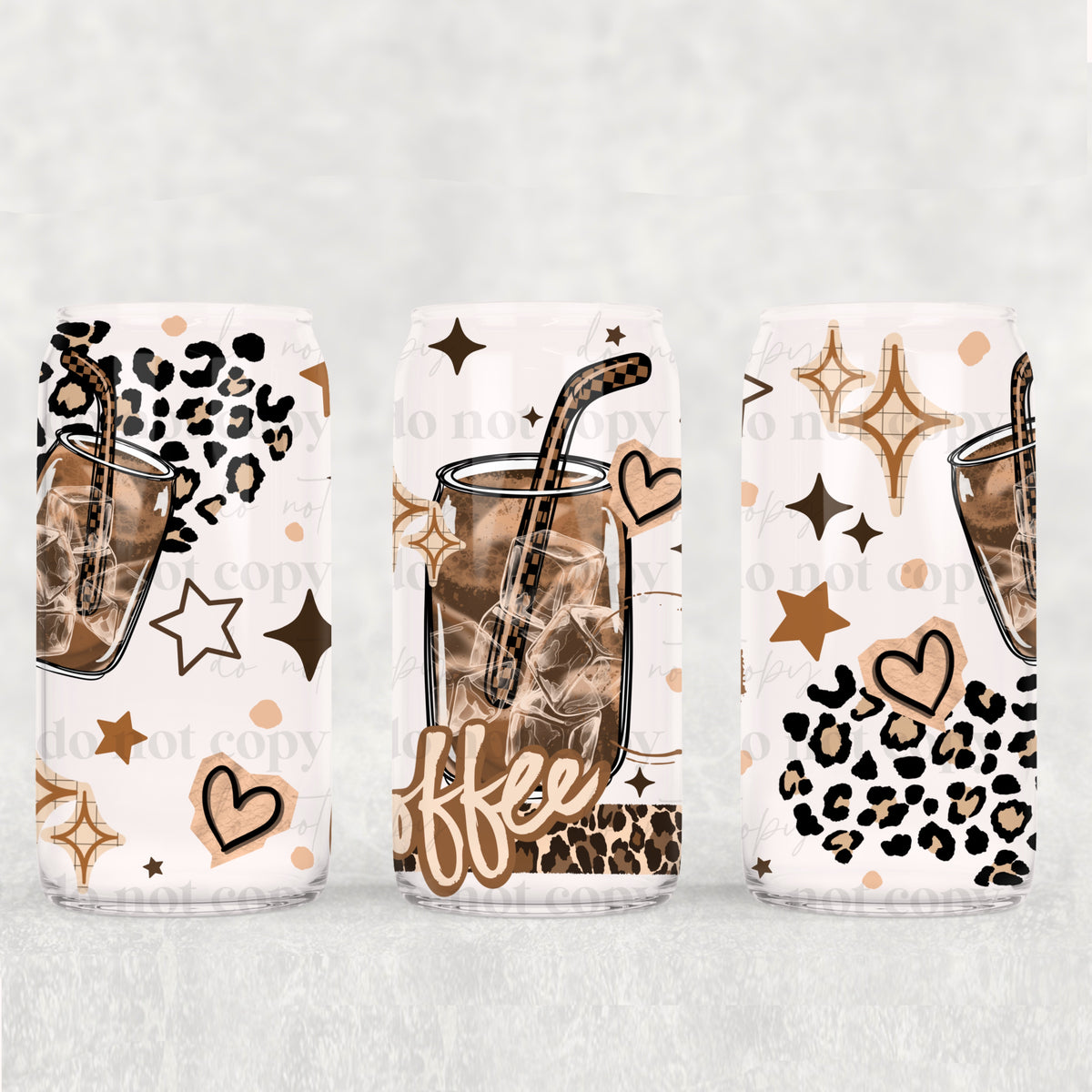 Leopard Coffee (CSC) UV DTF WRAP