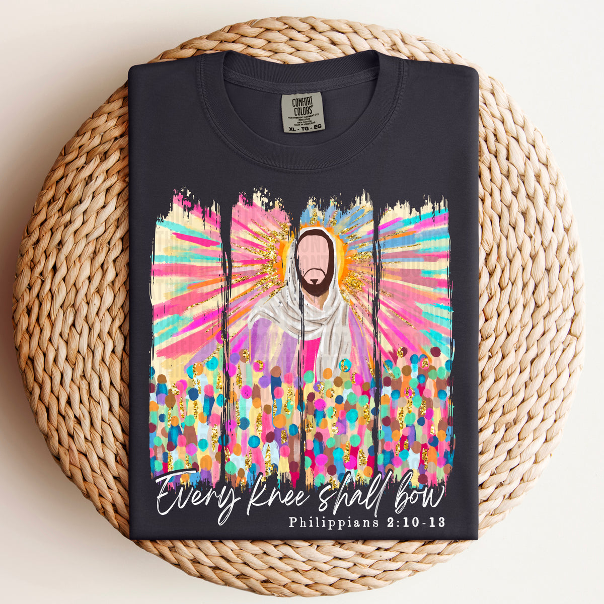 Every Knee Shall Bow Philippians 2:10-13 White 111279 DTF transfer