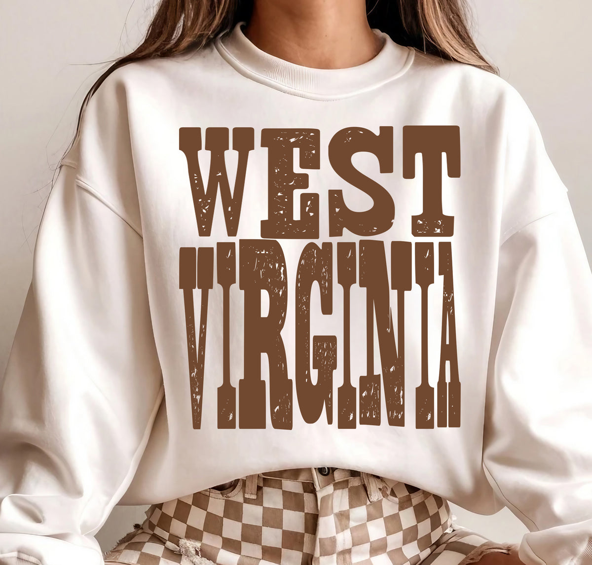 West Virginia Brown Grunge (S&G) DTF Transfer